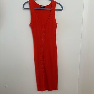 Vintage Bebe Lace-Up Dress
